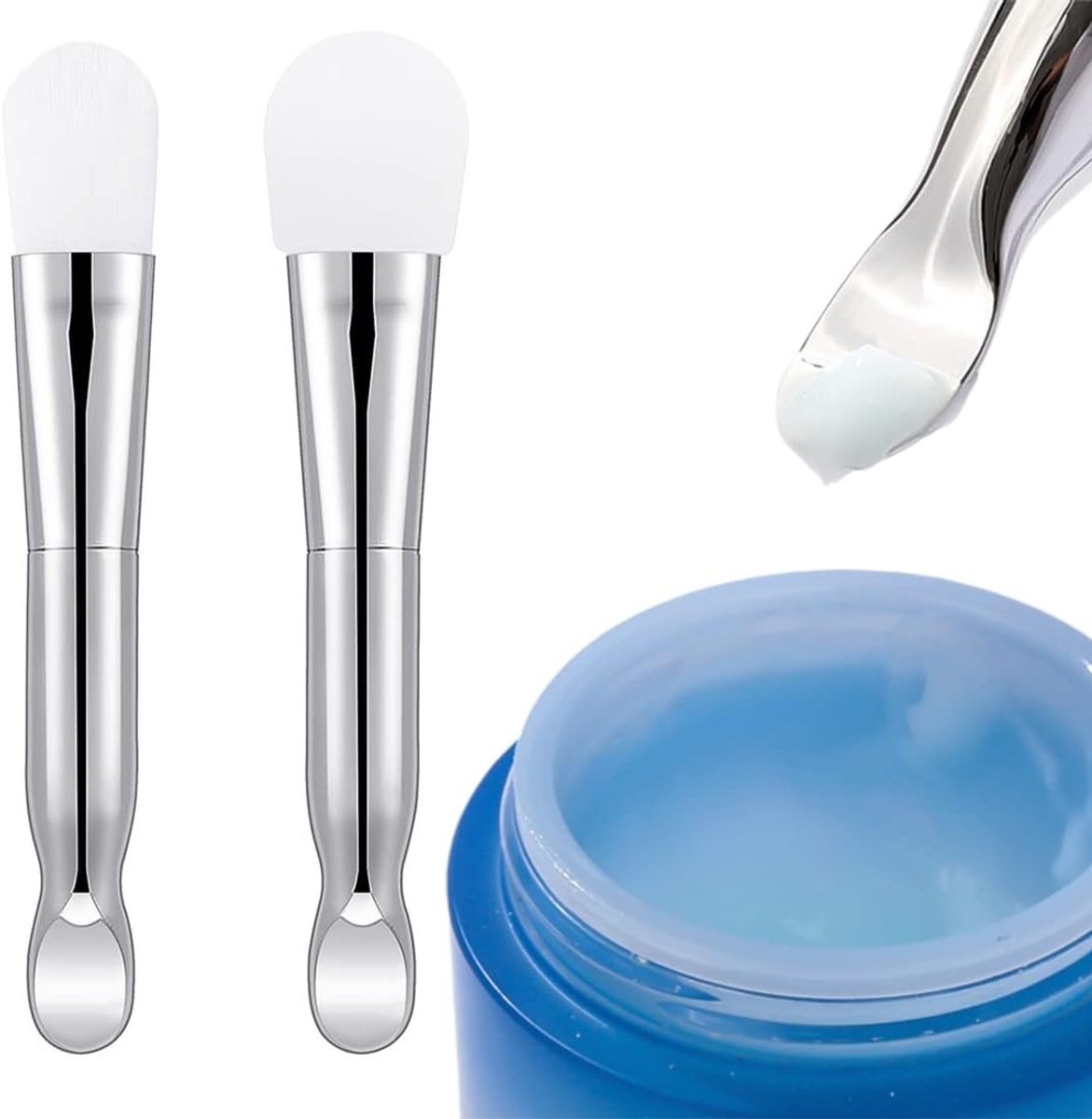 Set van 2 Silikonengezichtsmasker Brushes - Perfect voor het Aanbrengen van Gezichtsmaskers en Verzorgingsproducten