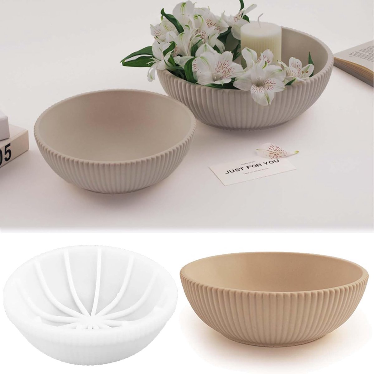 Silicone Mould - Round Bowl 20 x 7 cm for Epoxy Resin - Silicone Fruit Bowl - ShopVlot