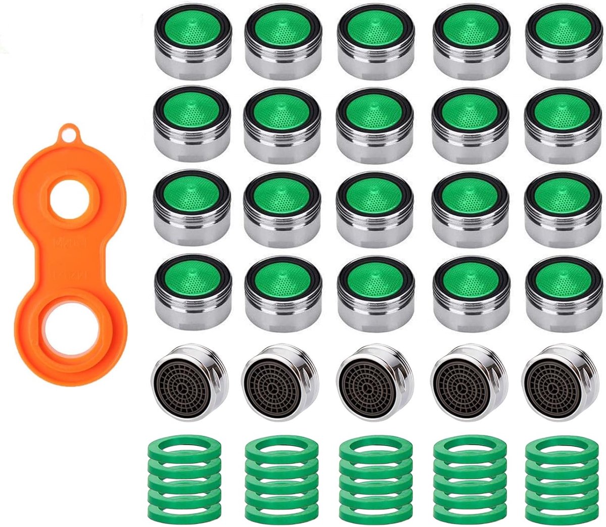 20 Pieces Tap Attachments Jet Regulator M24 Strainer Insert Male Thread Nozzle Faucet Strainer Filter Mixing Nozzle - ShopVlot