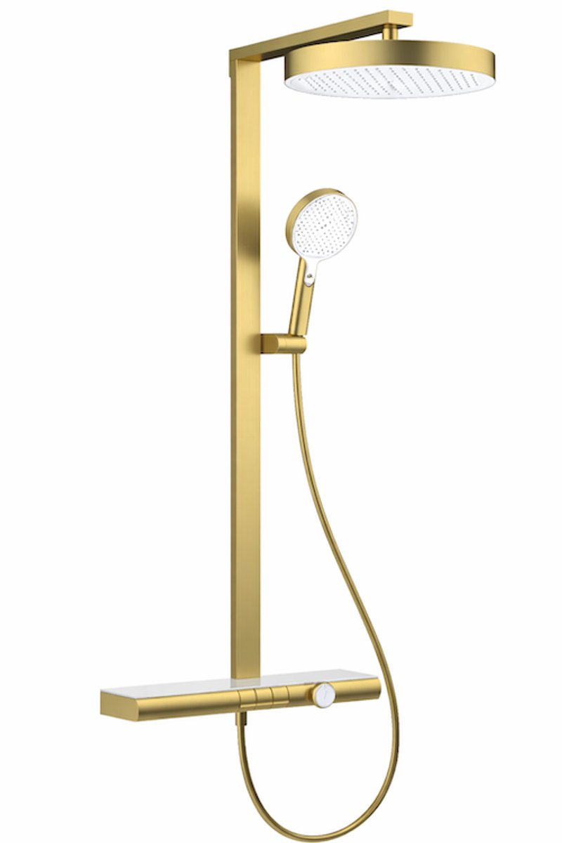 LINEA UNO - Zula - Goud - Piano button - Doucheset opbouw - - 201404