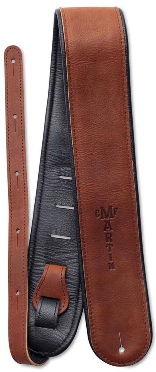 Martin 18A0028 Deluxe Brown Rolled Strap Gitaarband