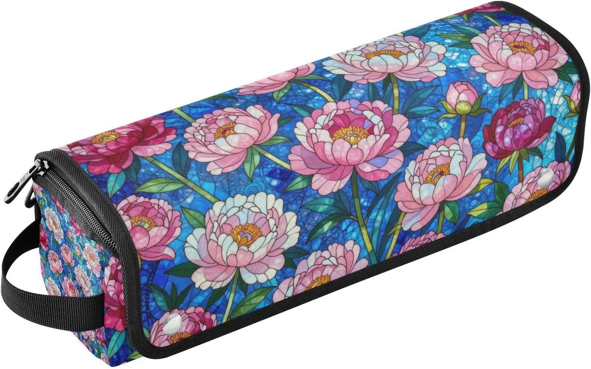 Haargereedschap Organizer - Stylingtool Tas - Veilig Opbergen - Hittebestendige Mat - 37 x 10 cm - Pioenen