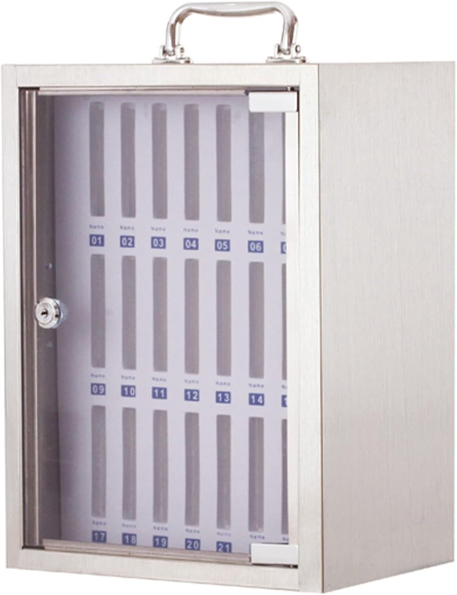 Telefoon Locker - Opbergkluis Mobiel - Apparaten Beheren - Aluminium Frame - 24 Sleuven - Zilver