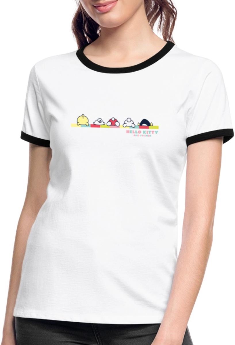 Hello Kitty En Vrienden Achterste Vrouwen Contrast Shirt
