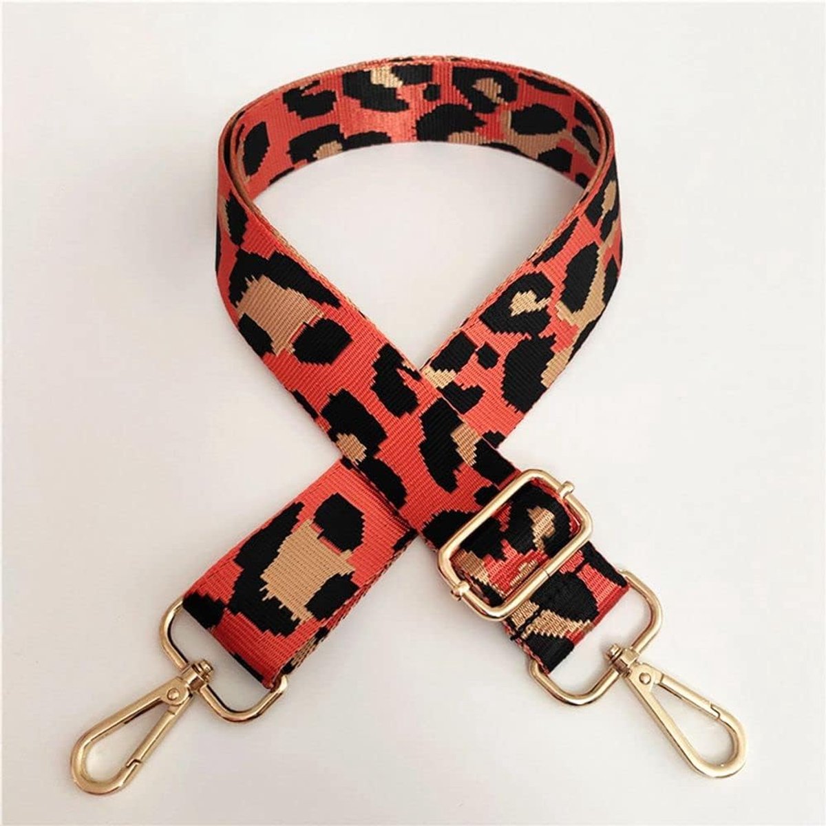 Verstelbare Schouderband - Tasband met Karabijnhaak - Tassen Personaliseren - 3.8cm Brede Band - 80-135cm Lengte - Oranje