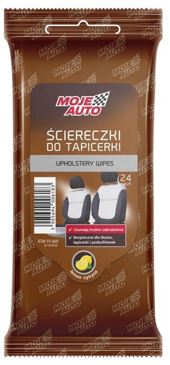 Moje Auto Serie - Tapijt- en Stoffen Reinigingsdoekjes - 24 Stuks - Citroengeur