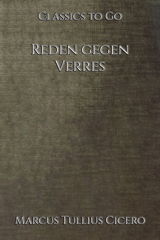 Reden gegen Verres - cover