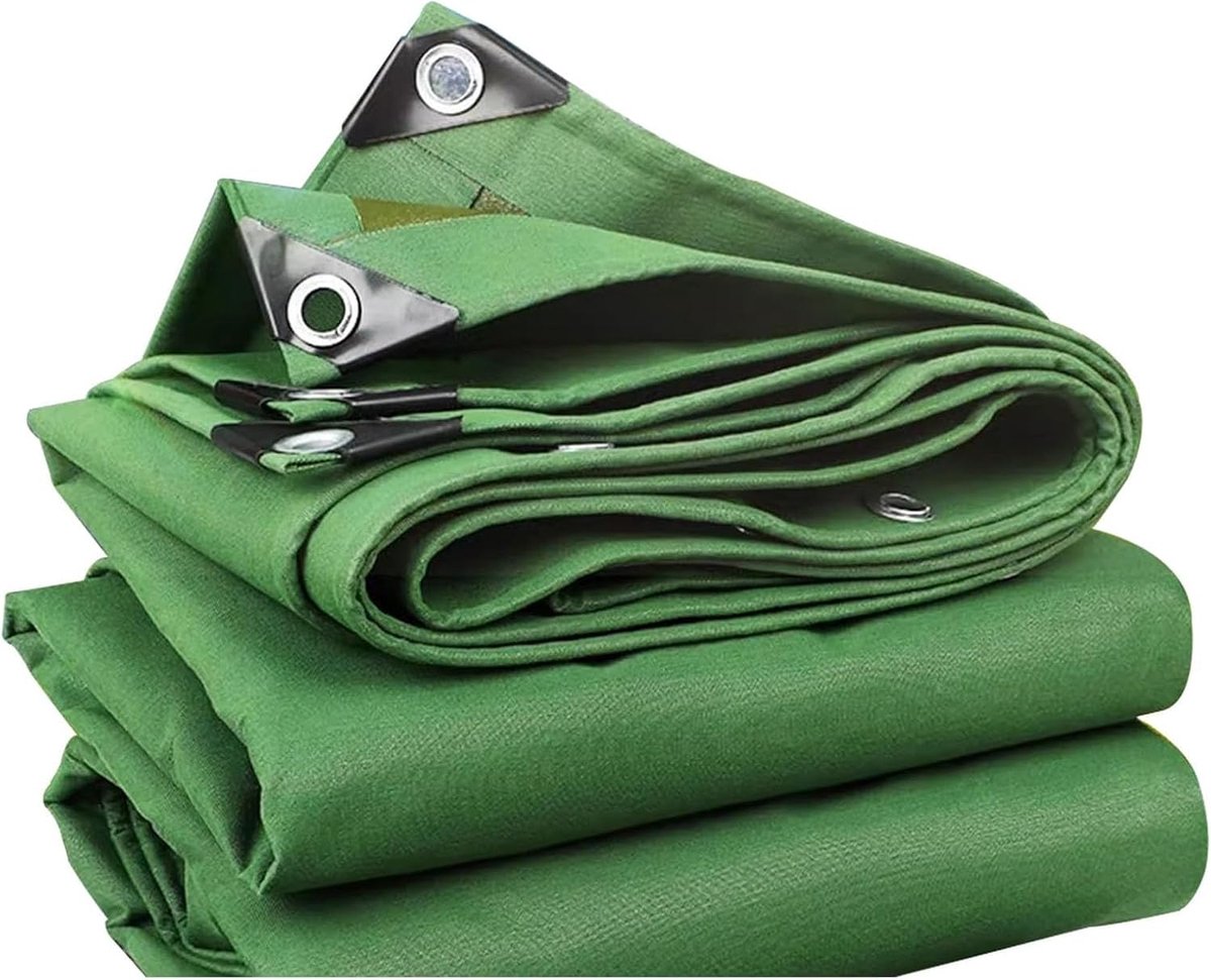 Heavy Duty Dekzeil - Waterdicht Zeil Beschermhoes - Spullen Beschermen - Scheurvast PE Materiaal - 6 x 10 m - Grijs