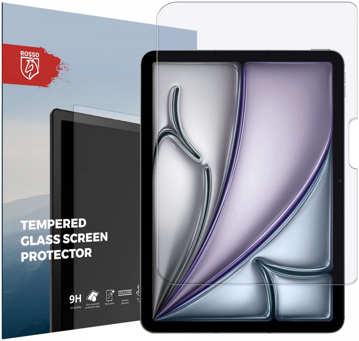 Rosso Screen Protector Geschikt voor Apple iPad Air 13 (2024/2025) | Beschermlaag | Glasplaatje | 9H Tempered Glass | Gehard Glas | Beschermglas
