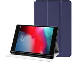 Tablet Hoes Geschikt voor Apple iPad Mini 1/2/3/4/5 | Luxe Tri-Fold Book Case | Kunst Leren Bescherm Hoes | Standaard Functie | Blauw