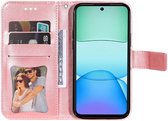 Étui à Fleurs avec porte-cartes rose pour Xiaomi Redmi 13 4G / Poco M6