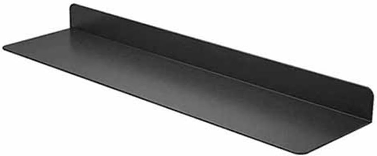 Drijvende Wandplank - Zwevende Planken - Ruimte Verbeteren - Met LED Strip - 60cm - Zwart