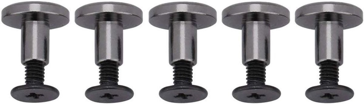 20 Sets Messing Ronde Hoofd Knop Sleuf Schroeven voor DIY Leren Ambachten - 8mm Bouten en Nieten voor Bevestiging en Montage