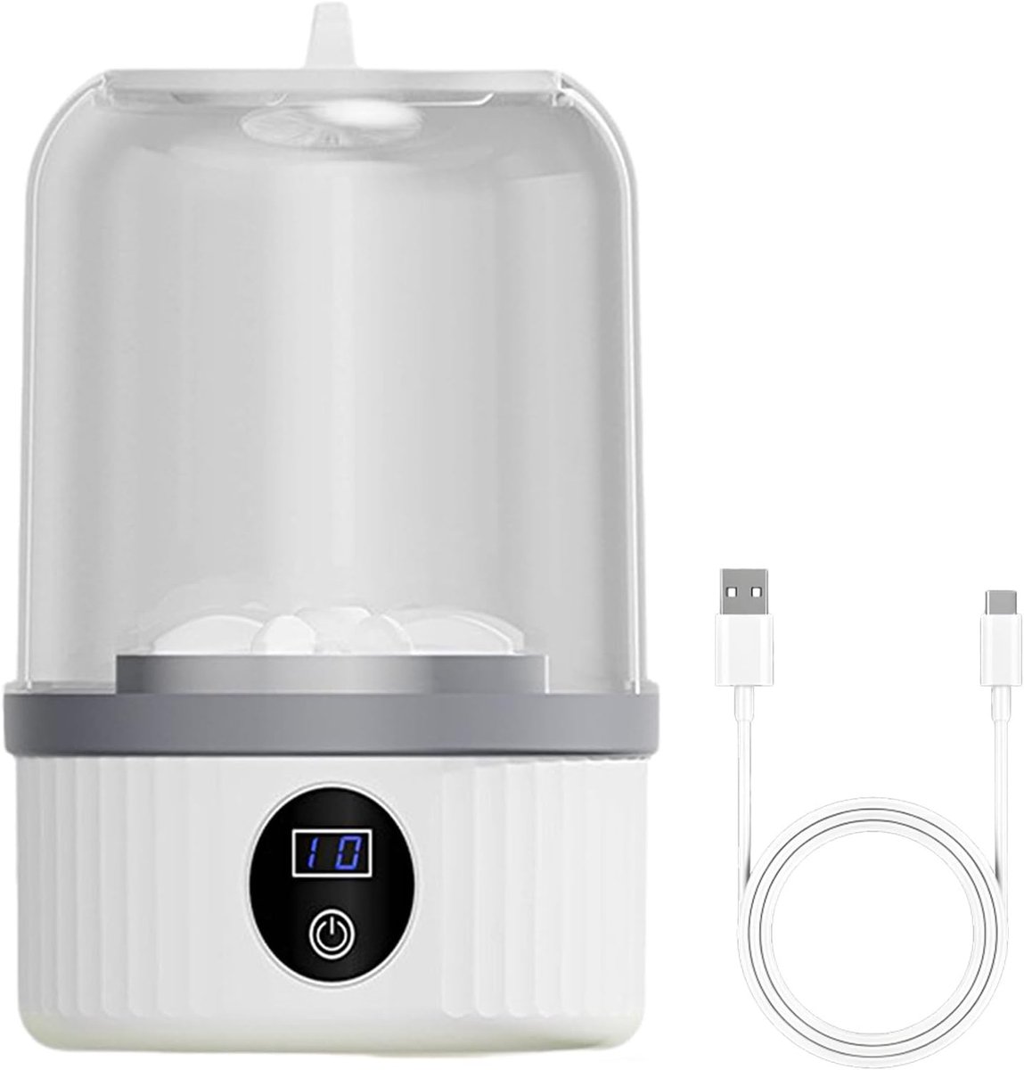 Draagbare Wasmachine Mini Wasmachine Reiniger Persoonlijk Wasgoed Dubbele Snelheid Roersysteem 14.4 cm Wit