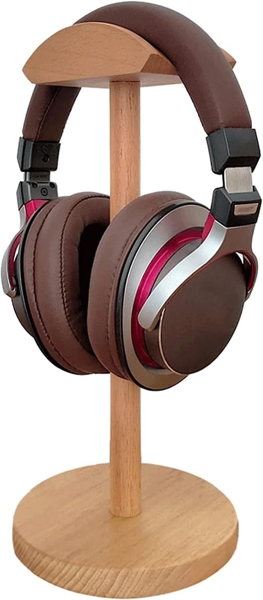 Headset Houder - Hoofdtelefoon Stand - Bureau Organisatie - Echt Hout - Niet gespecificeerd - Beige