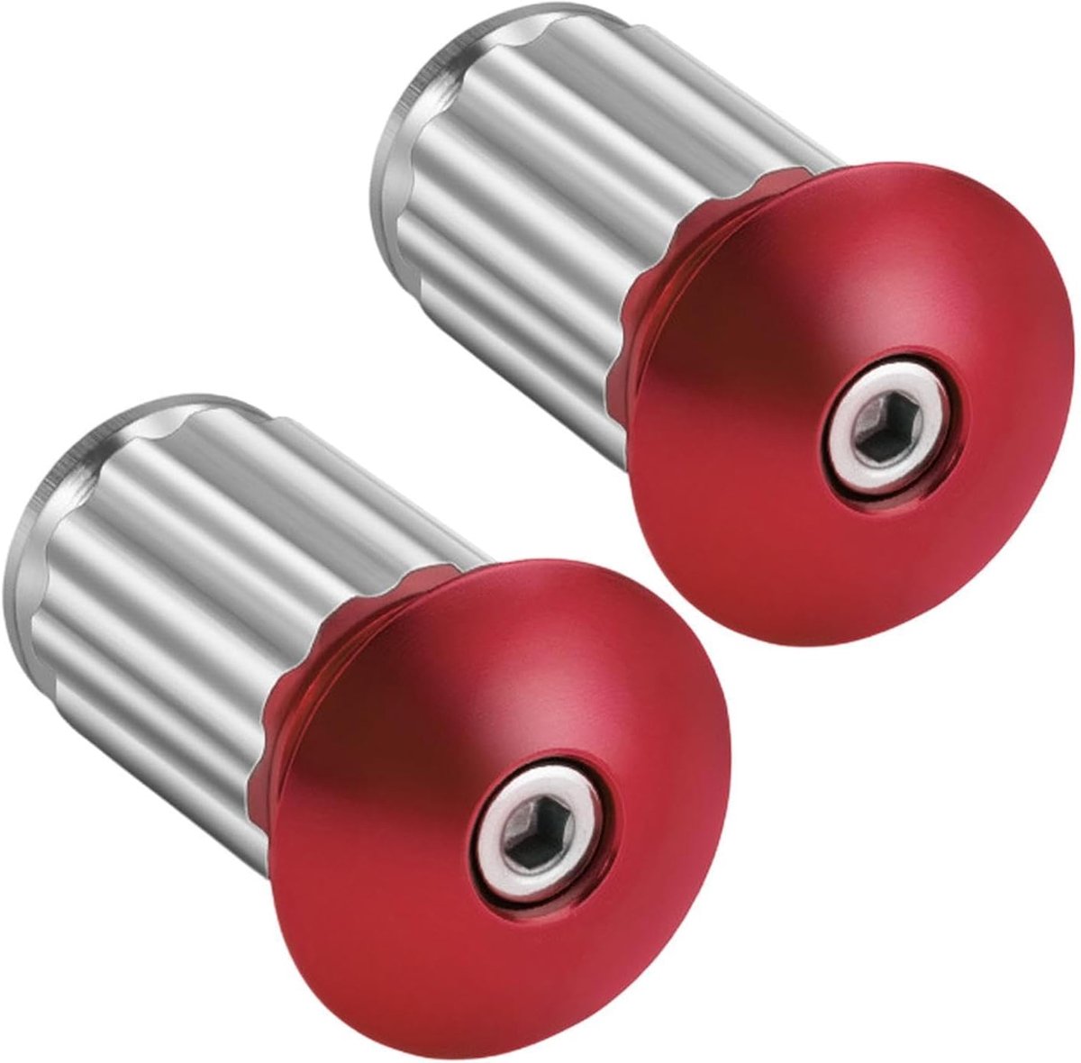 Fiets Stuurdoppen - Stuurpluggen Eindkappen - Fietsen Verbeteren - Aluminiumlegering Constructie - Standaard Diameter - Rood