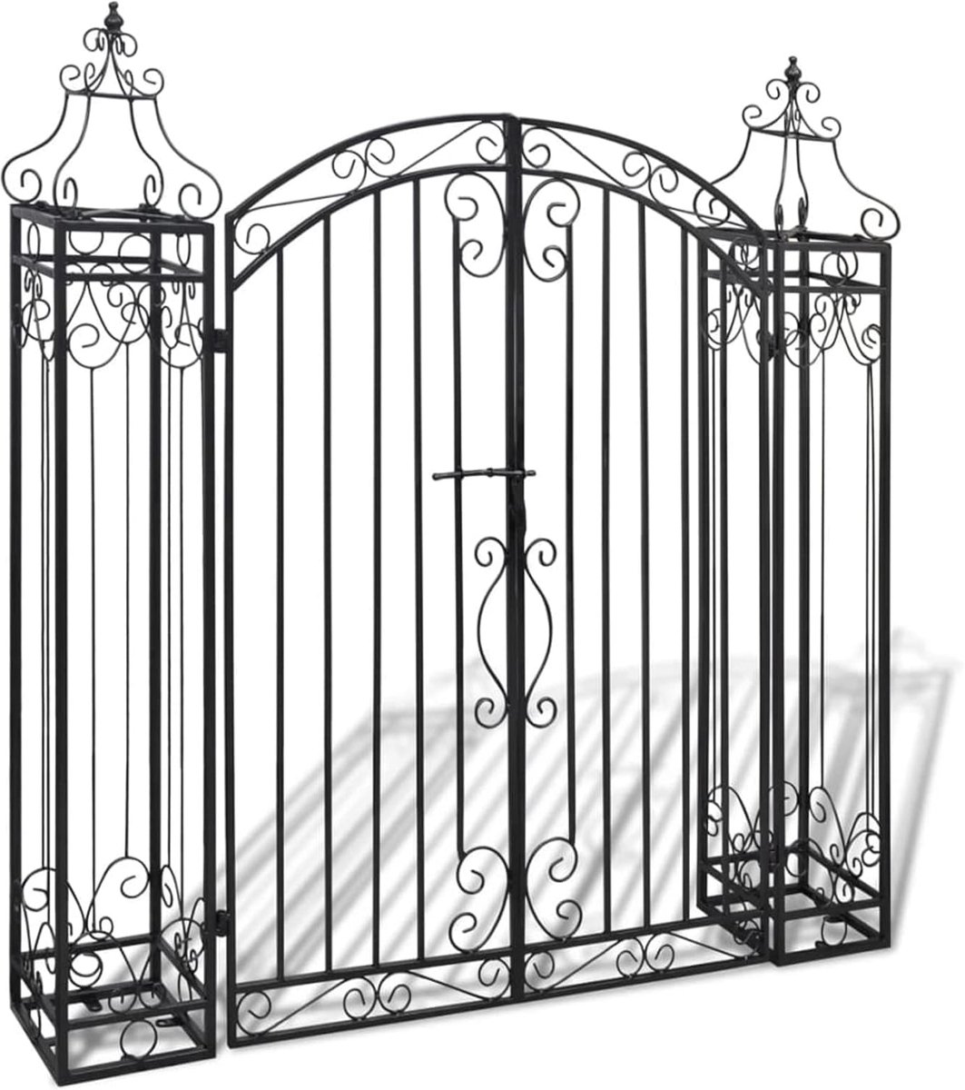 Tuinpoort - Hekwerk Poort - Toegang Beveiligen - Inclusief Sluiting - 122 x 134 cm - Antra
