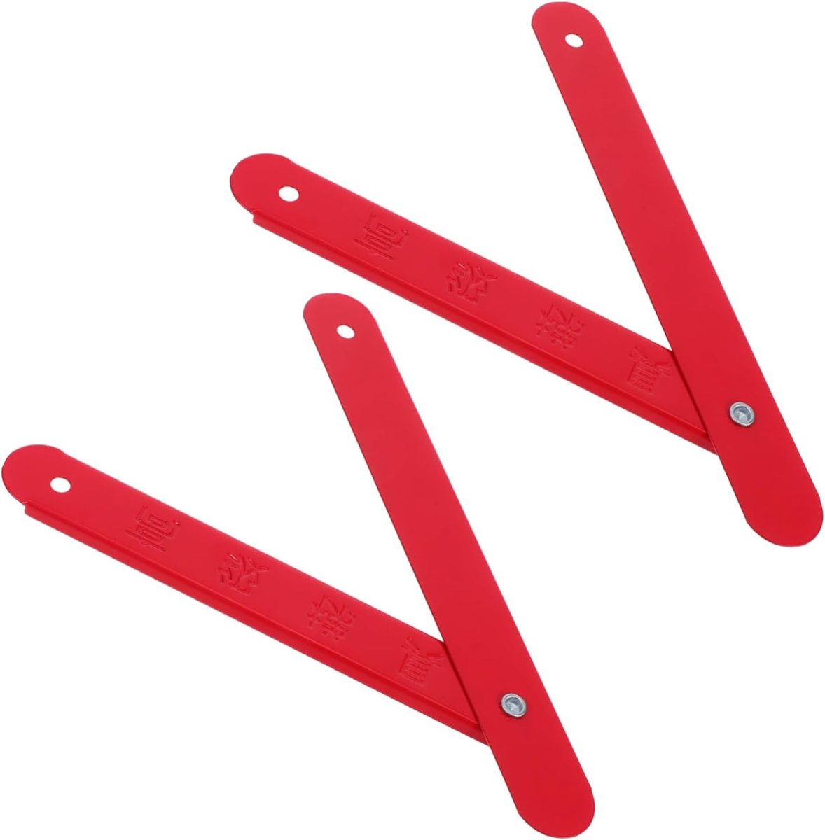 Trap Scharnier Vervangingsset - Ladder Scharnier Kit - Ladder Stabiliseren - Aluminiumlegering - 21.50X3.00X1.00CM - Rood