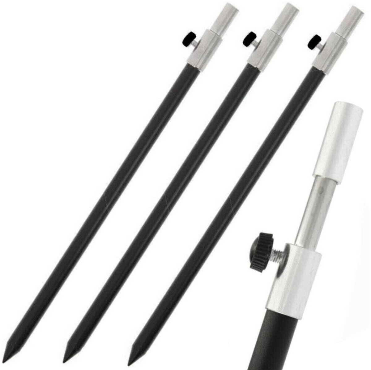 Albatros Aluminium bankstick | verstelbare hengelsteun met cam-lock sluiting