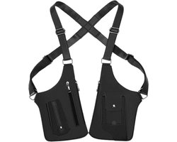 Herentas Schoudertas - Crossbody Tas Mannen - Dagelijks Gebruik - Waterdicht PU Leer - 27.5 x 15.5 cm - Zwart