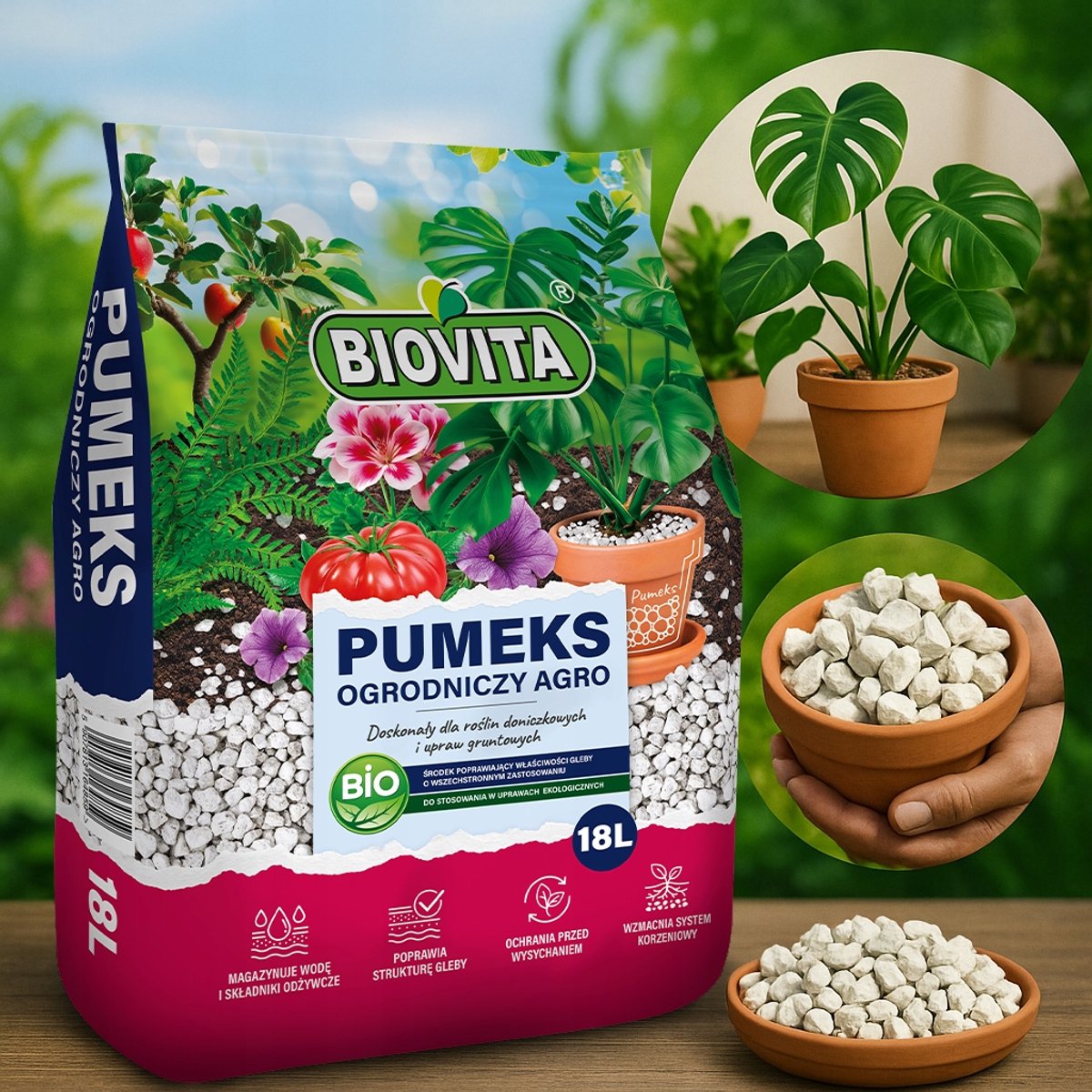 Biovita - Pumeks ogrodniczy - 18L - Drenage - 100% natuurlijk BIO