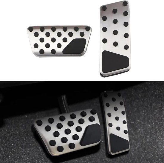 Auto Pedaalhoezen - Gaspedaal Rempedaal - Verbeterde Rijveiligheid - Antislip Oppervlak - Set van 2 - Zilver — afbeelding 2