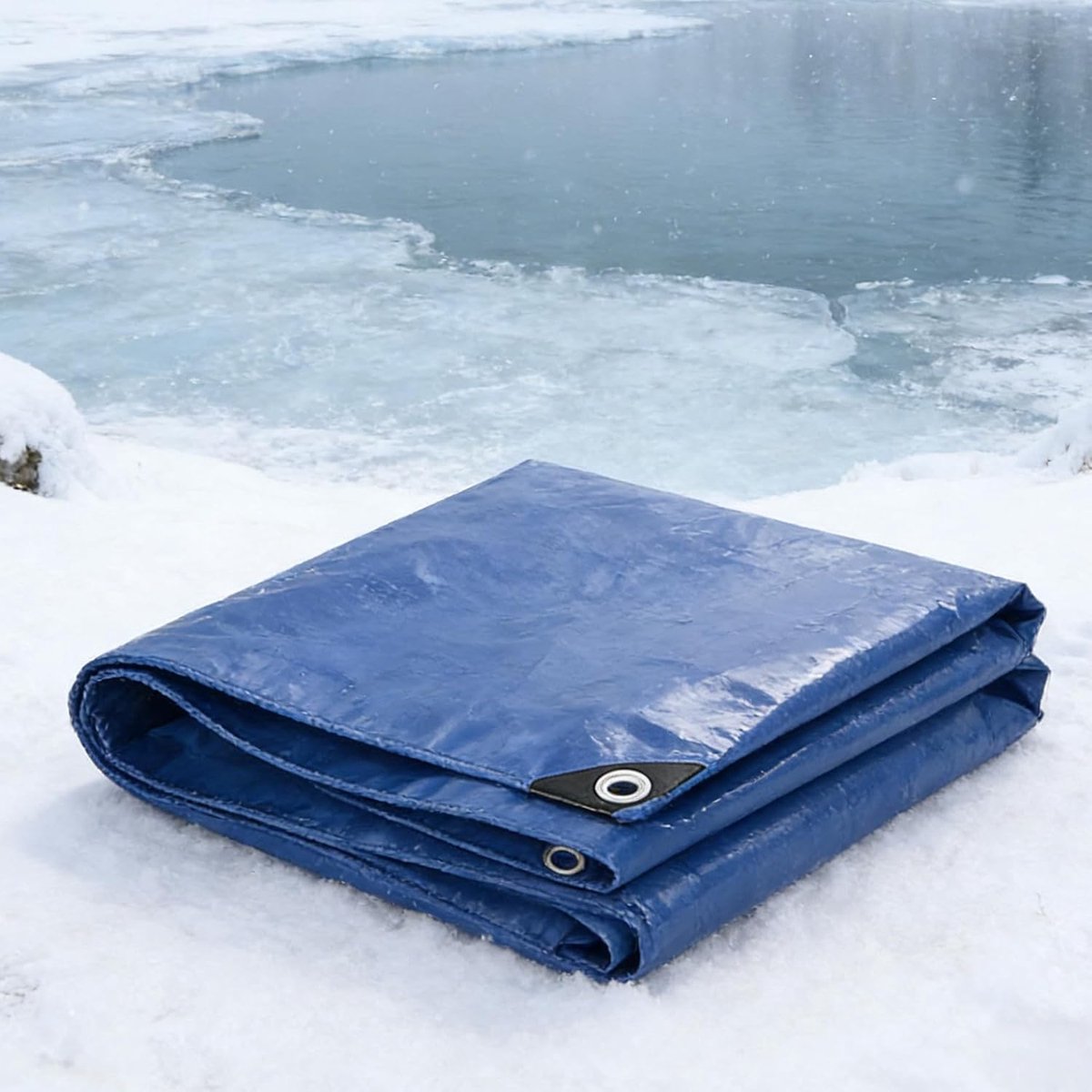Waterdicht Zeildoek - Afdekzeil Grondzeil - Spullen Beschermen - Zwaar Uitgevoerd 420 g/m² - 160 x 280 cm - Blauw