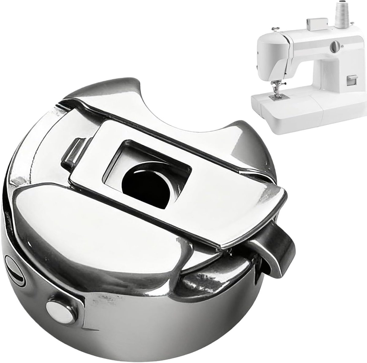 Spoelkoffer Naaimachine - Spoelhouder - Kleding Maken - Robuust Ontwerp - 2.2 cm Diameter - Zilver