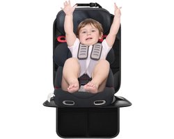 Autostoelhoes Baby - Kinderzitje Beschermer - Bescherming Autostoel - Met Opbergvakken - 1 Stuk - Zwart