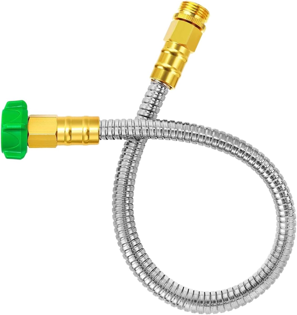 Tuinslang 3/4 inch - Metalen slang - Buiten bewateren - Roestvrij staal - 2 voet - Zilver