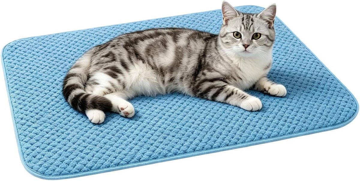 Koelmat Hond - Hondenmat Zomer - Hond Koel Houden - Waterdichte Antislip Onderlaag - 60 x 40 cm - Grijs