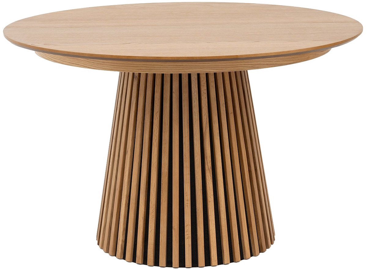 Vente-unique Uitschuifbare eettafel voor 4 tot 8 personen met eikenfineer - Naturel - CARMIZA Natuurlijk licht
