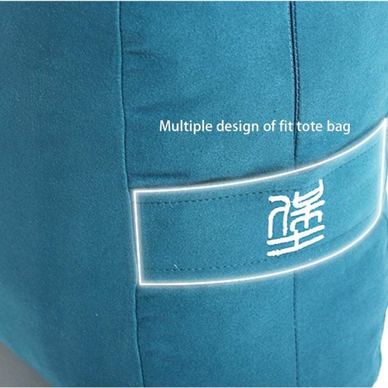 Yoga Bolster Kussen - Meditatie Kussen Rechthoekig - Yoga Houdingen Verbeteren - Antislip Ondersteuning - 65x30x17 cm - Paars — afbeelding 4