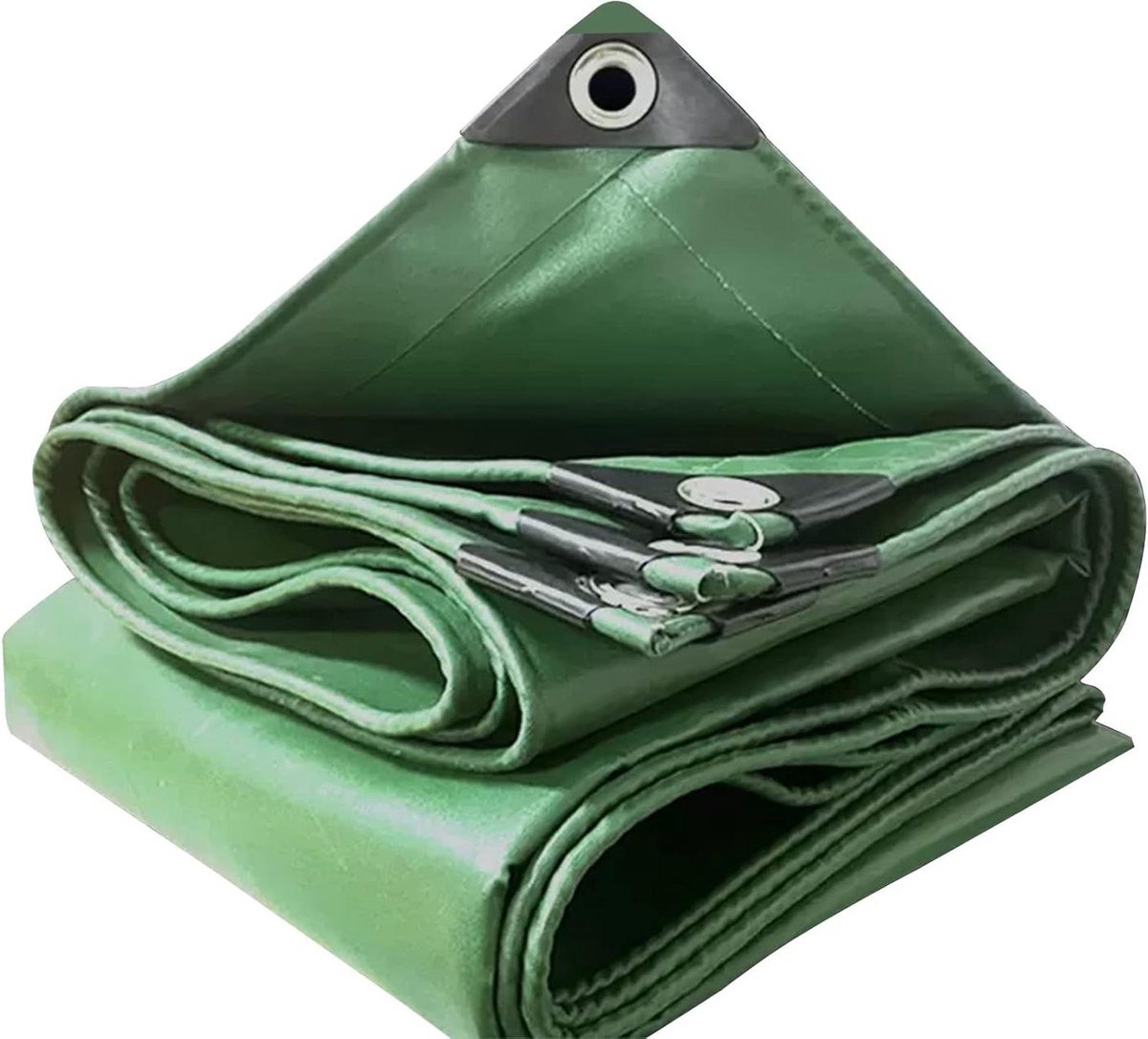 Groen PVC Zeildoek - Waterdicht Afdekzeil - Bescherming Buiten - Versterkte Randen - 4x5 meter - Groen