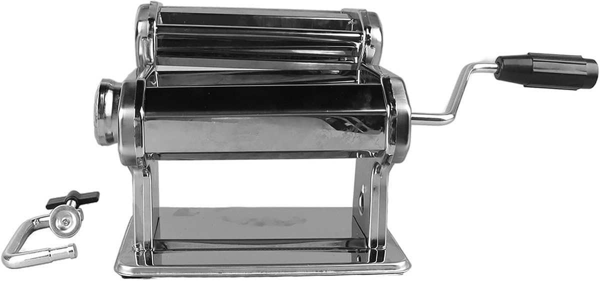 Pastamaker - Deegroller - Zelf Pasta Maken - 7 Dikte-instellingen - 0.5-2.5mm - Zilverkleurig