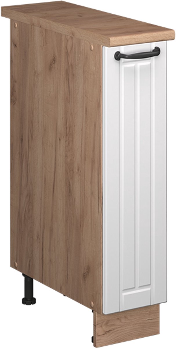 Vicco Apotheekkast Fame-Line, Wit Landhuis/Goudkleurig Eiken, 20 cm, WB Eik
