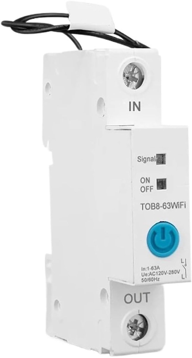 Slimme Energiemeter - Kilowattuur Meter - Stroomverbruik Meten - Real-time Weergave - 63A - Wit