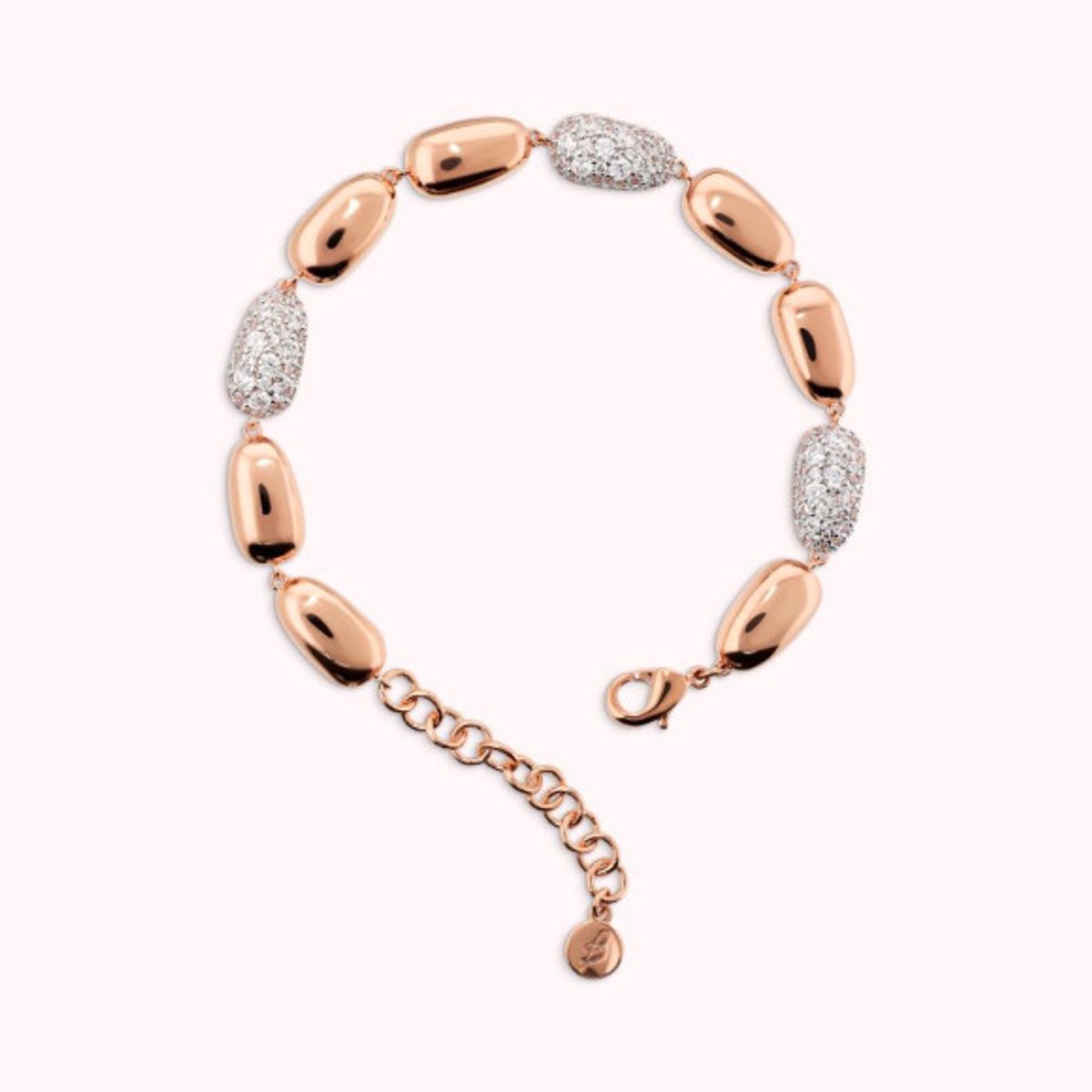 Bronzallure Pave' Alterned Bracelet Wsbz02514 WSBZ02514.WR Brons 42