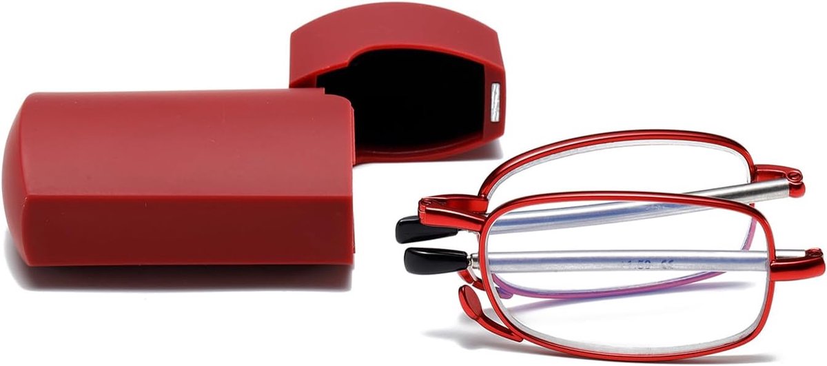 Hubeye Folding Reading Glasses for Men and Women with Telescopic Poles and Spring Hinge with Carry Bag - ShopVlot