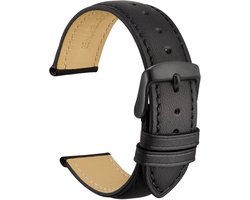 WOCCI Vintage Leather Watchbands with Black Buckle, Replacement Bands 18mm 19mm 20mm 21mm 22mm 23mm 24mm - ShopVlot