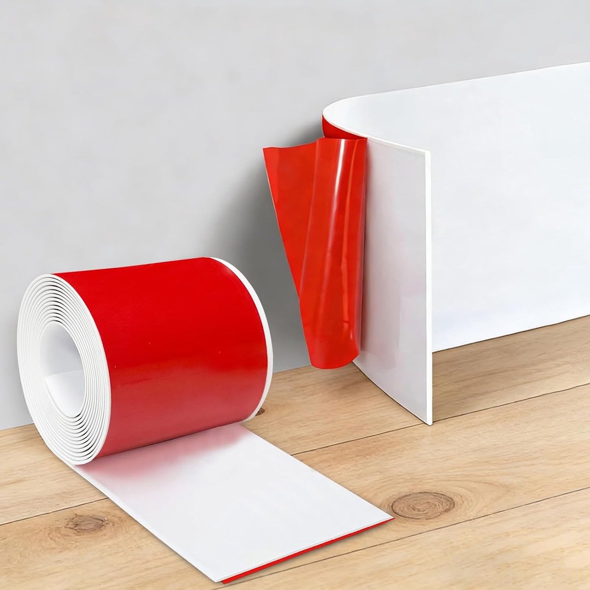 Soft Skirting Board, Self Adhesive 10cm x 10m Skirting Board Self-Adhesive for All Room Types, Soft Skirting Board - ShopVlot