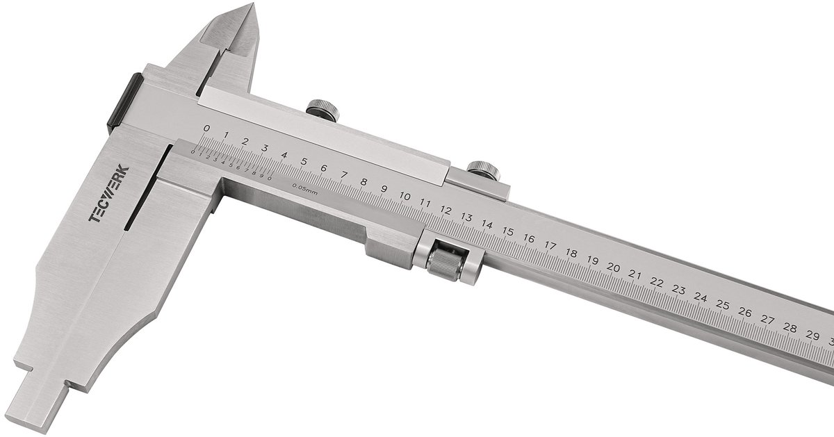 Werkplaatschuifmaat DIN 862 800mm m.punten bek-l.150mm TECWERK
