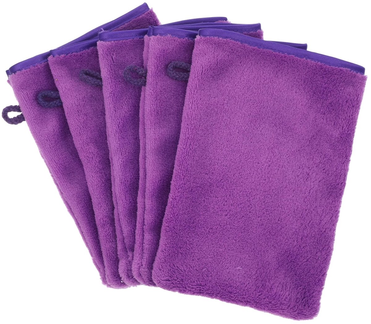 Solidchoice - 5 Stuks Microvezel Washandjes voor Gezicht en Lichaam