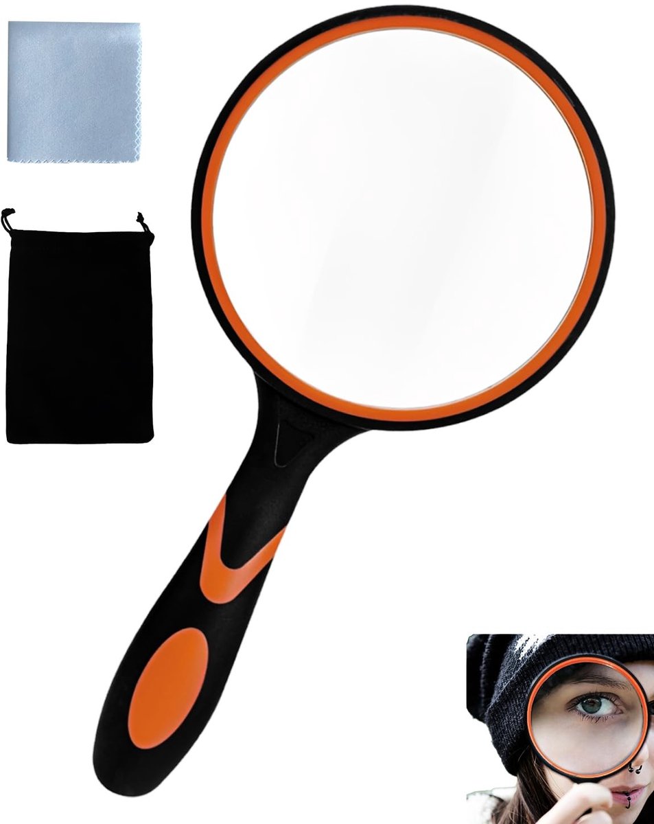Solidchoice - Handloep 10x50 mm - Optische Glazen Lens met Ergonomische Handgreep