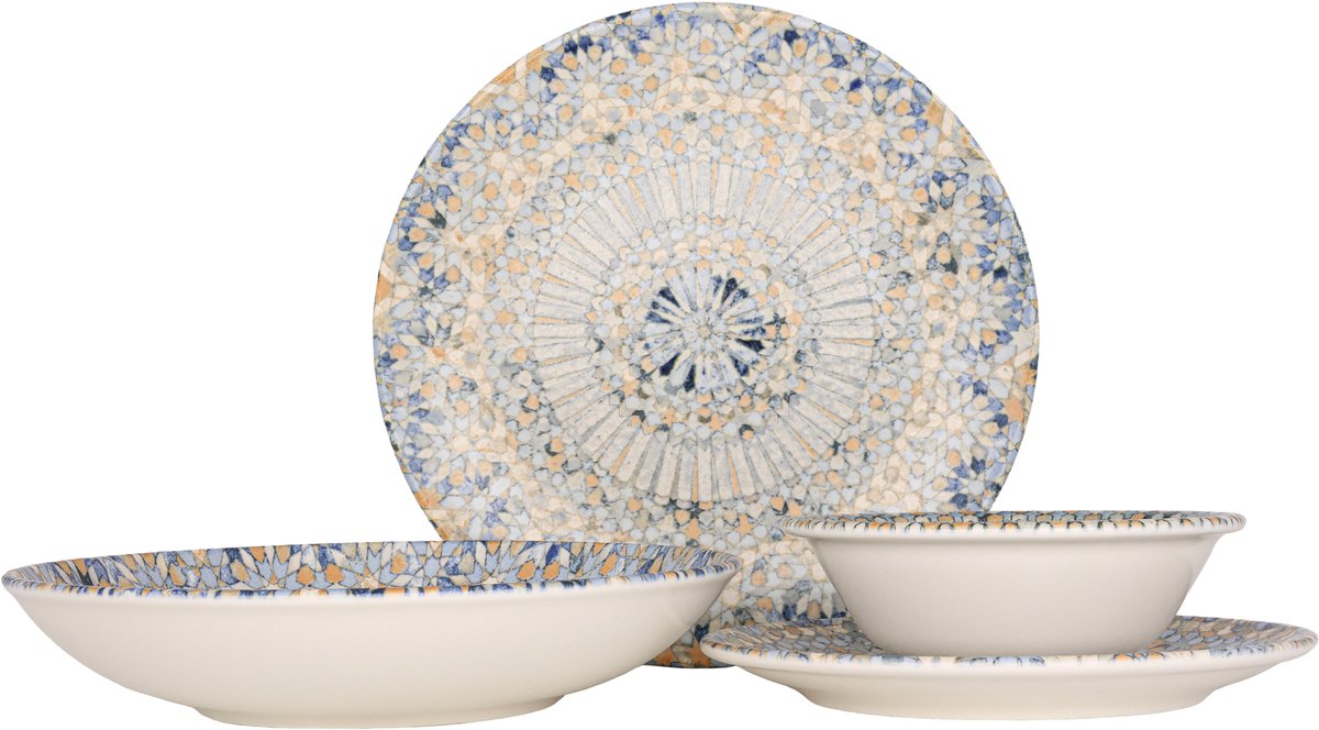 Bonna Bordenset - Luca Mosaic - 24 delig - 6 persoons - Porselein
