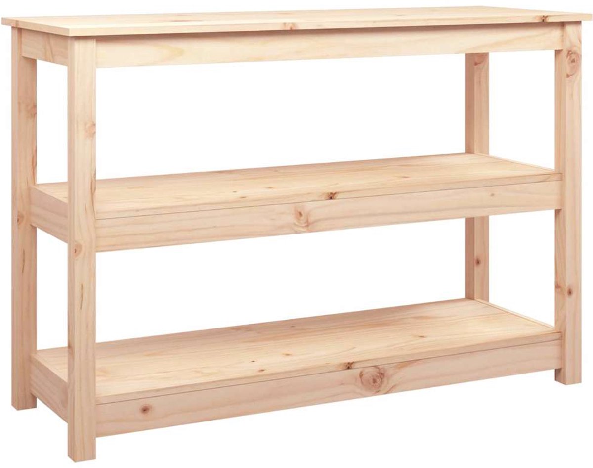 vidaXL Wandtafel - 110x40x74 - cm - massief - grenenhout Naturel