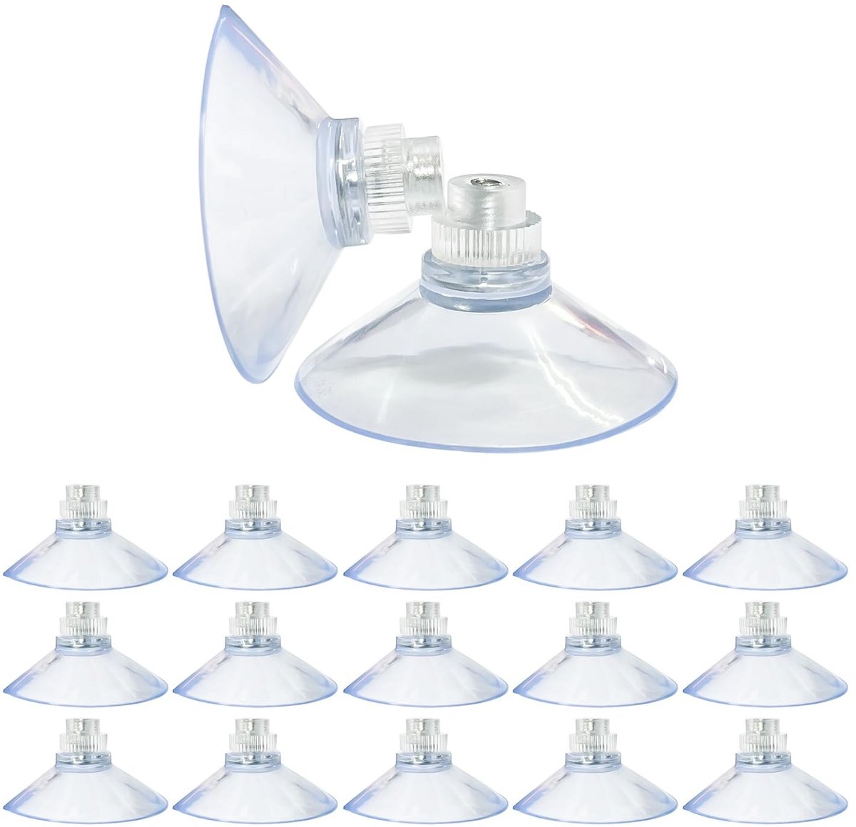 Solidchoice - Set van 15 Zuignappen met Schroefhaak (41mm)
