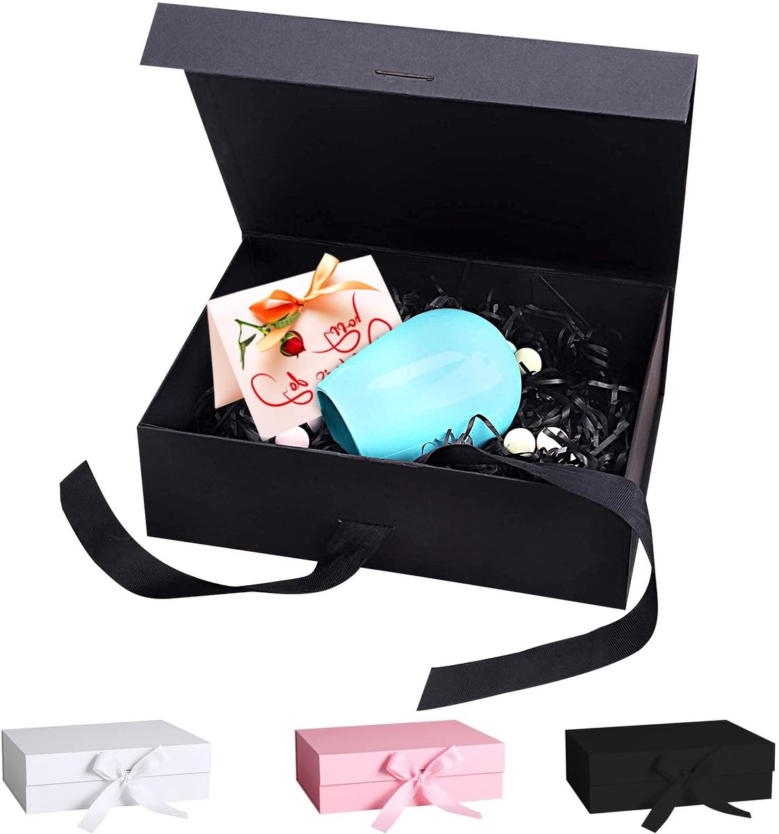Solidchoice - Magnetische Geschenkdoos met Deksel en Strik voor Verjaardag en Feestdagen