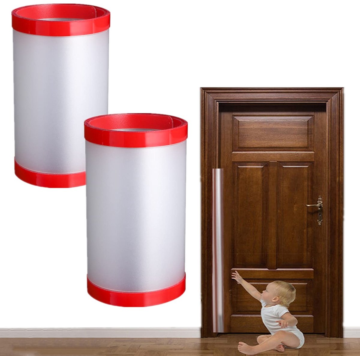 Solidchoice - 2 Stuks Vingerbescherming voor Deuren, Kindveiligheid