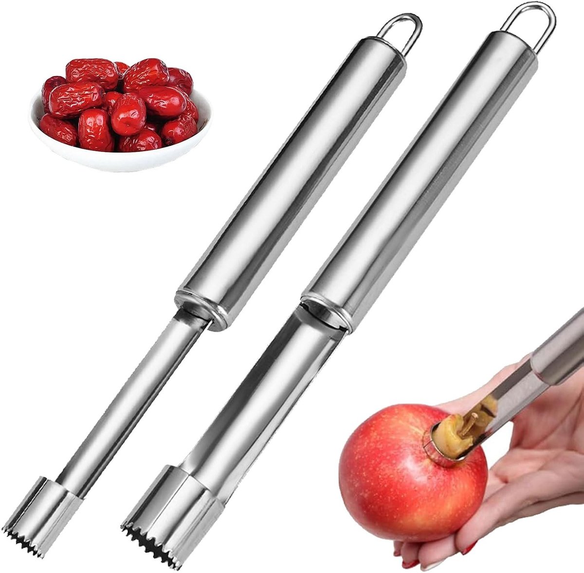Solidchoice - Set van 2 RVS Appelpitters voor Eenvoudig Pitten van Fruit